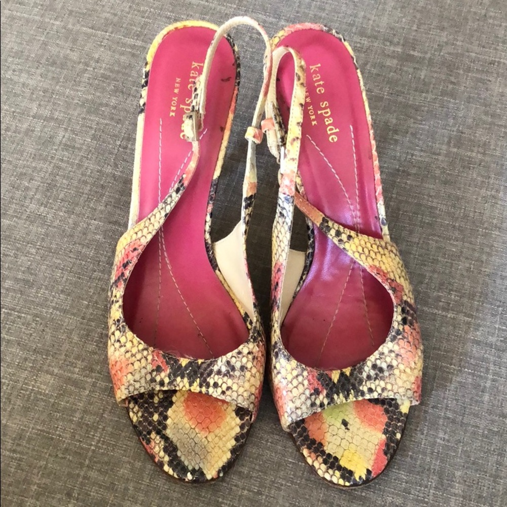 Kate Spade snake skin heels size 8.5